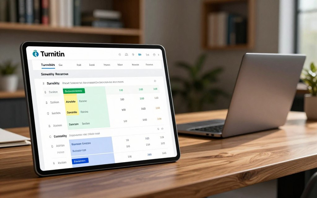 Turnitin similarity report with AI writing score